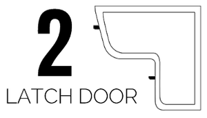 2-latch walk-in tub door