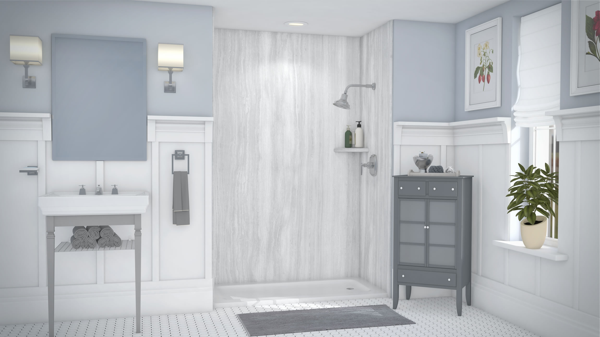 3wall Shower ROYALE 96in 1 3wall Shower ROYALE 96in