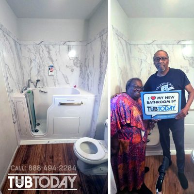 TubToday Exclusive Acrylic Walk-In Spa Bath with Foot Massage