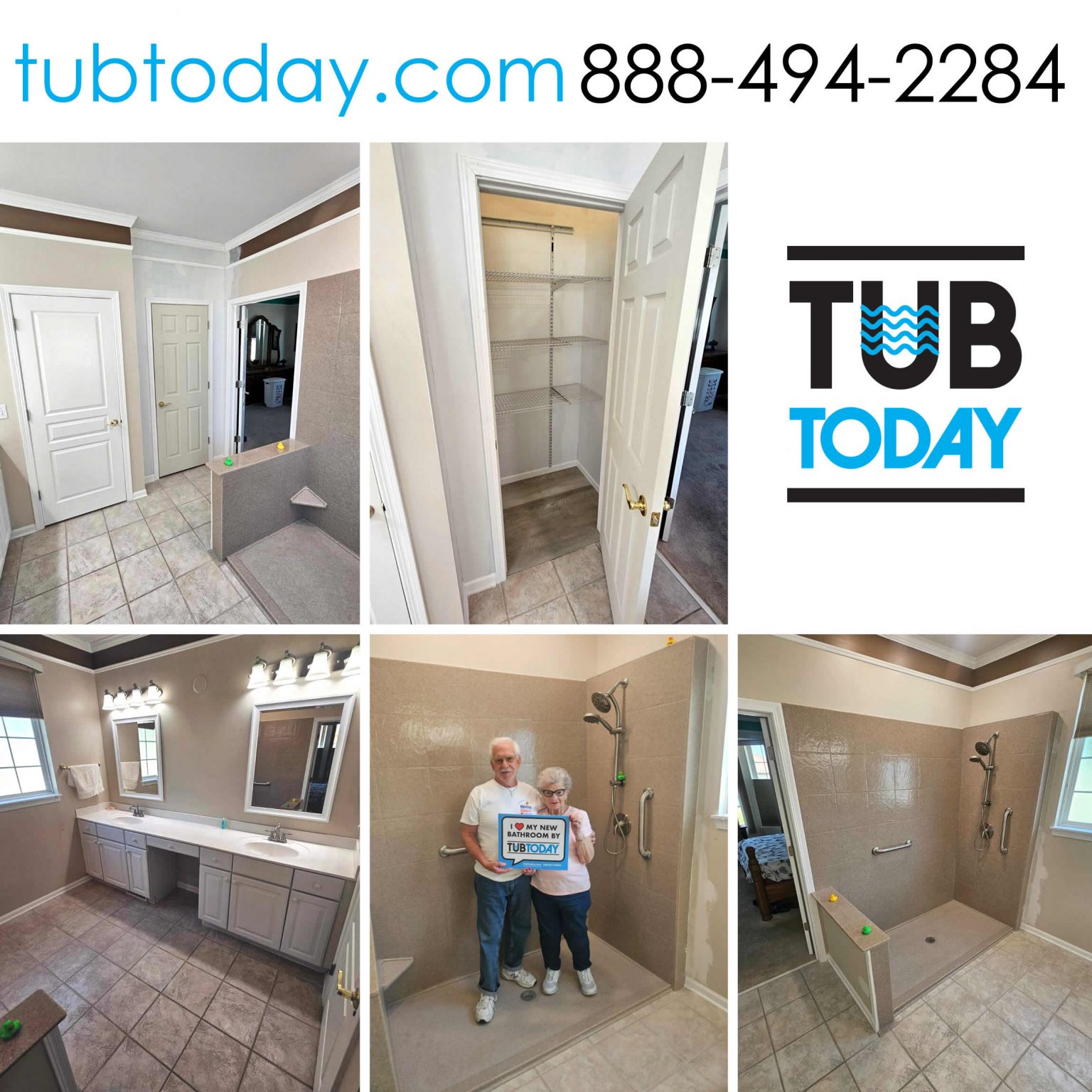 Customer Bathroom Remodel with a Walkin Shower Installation TubToday